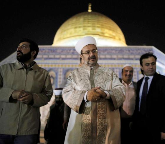رئيس الشؤون الدينية التركية، محمد كورماز في القدس المحتلة -ارشيف