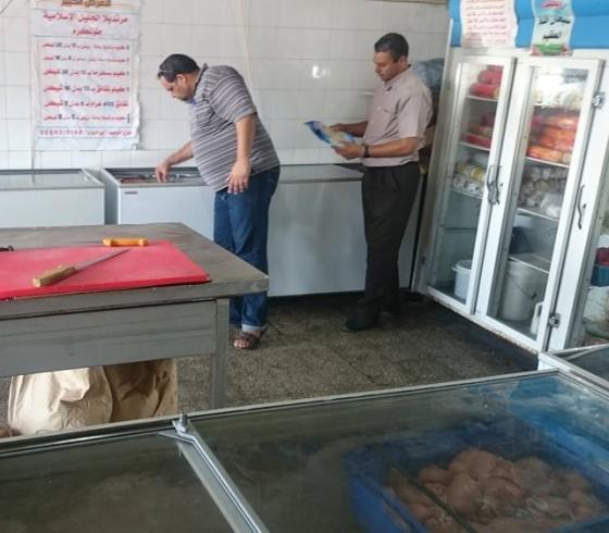 قسم مراقبة الاغذية يفتش محلات اللحوم