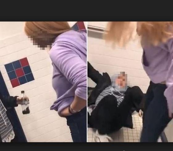 جانب من اعتداء امريكية على فتاة محجبة.JPG