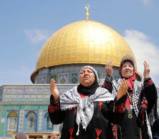 صلاة الجمعة الاولى من رمضان في المسجد الاقصى المبارك من العام الماضي 2019