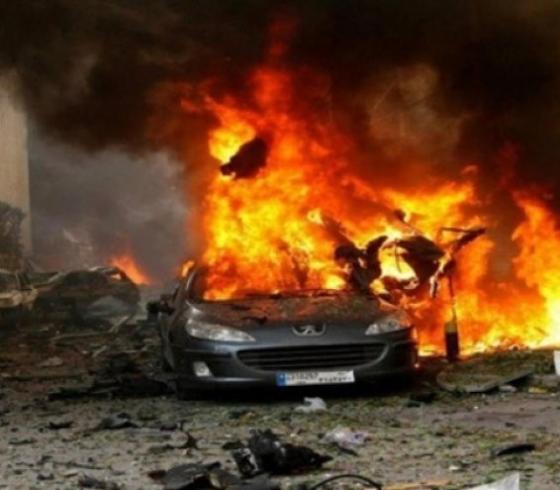 انفجار سيارة امريكية في الغراق