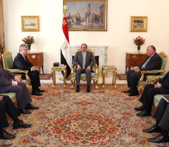الرئيس السيسي يستقبل مبعوث بوتين إلى سوريا