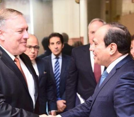 اجتماع بين الرئيس السيسي وبومبيو