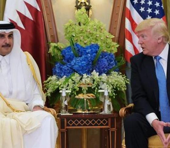 الرئيس الأمريكي وأمير قطر