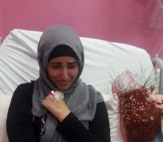 نداء أبو دقة داخل مستشفة مسلم برام الله