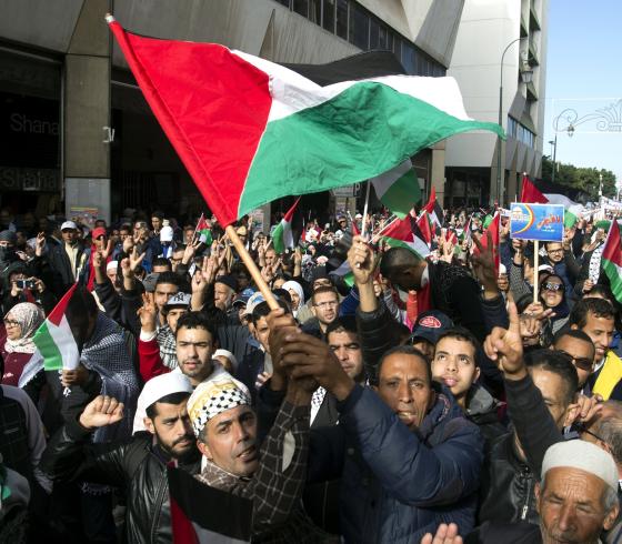 تظاهرة في المغرب تضامناً مع القدس وضد قرار ترامب