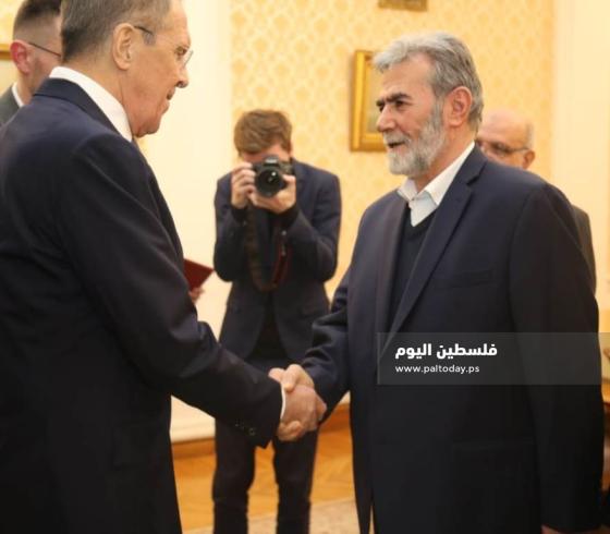 القائد زياد النخالة يلتقي سيرغي لافروف ومسؤولين روس