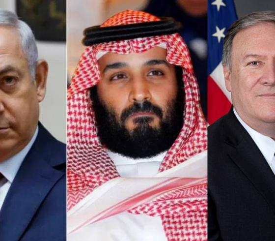 نتنياهو وبومبيو وبن سلمان