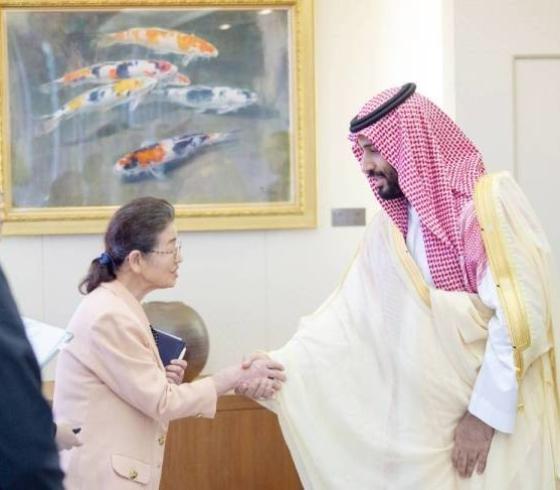 صورة بن سلمان خلال اللقاء