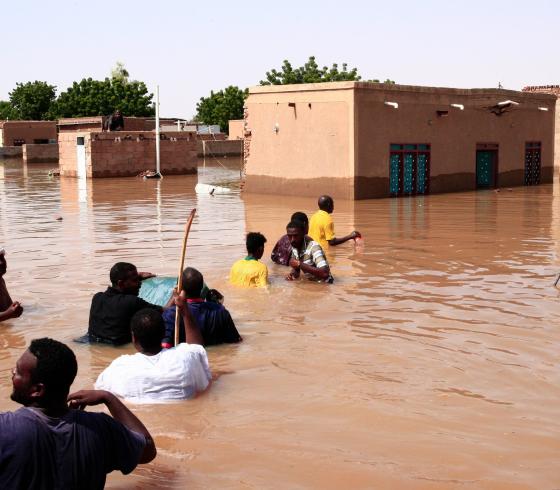 صورة أرشيفية- فيضانات في السودان