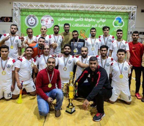 دير البلح بطلاً لكأس اليد  وجوال
