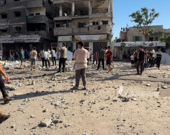 قصف  شقة سكنية بحي النصر، غربي مدينة غزة