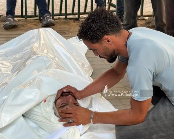 وداع مؤلم وحزين لثلاث شهداء بمدينة غزة