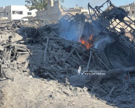 دمار هائل بعد قصف مربع سكنى فى تل الهوا بمدينة غزة