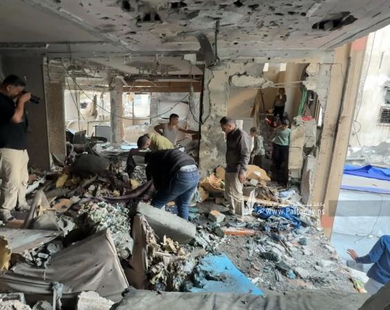 وداع شهيدين ارتقوا في قصف شقة سكنية فى غزة