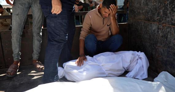 وداع شهيد في غزة (ارشيف)