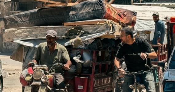 نزوح مواطنون من منطقة السنافور شرق مدينة غزة