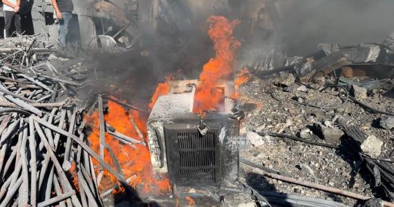 استهداف محطة تحلية مياه في الشيخ رضوان في مدينة غزة