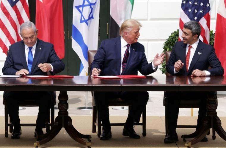 توقيع امريكا والبحرين والامارات واسرائيل على معاهدة "السلام"