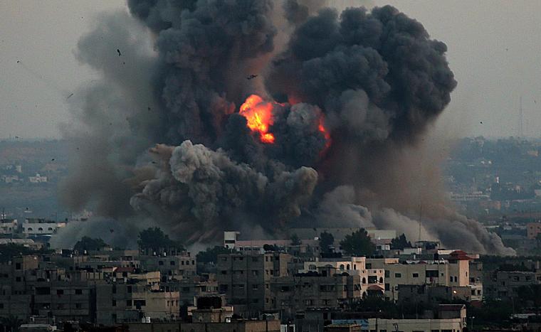 مشهد من مشاهد الحرب على غزة
