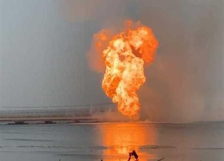 حريق في احد خطوط الغاز في مصر.jpg