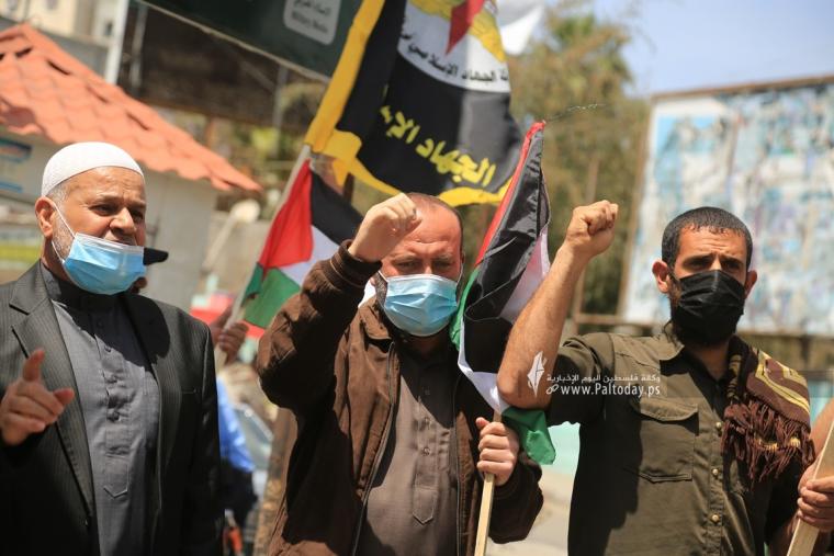 الجهاد الإسلامي في غزة تنظم وقفة اسنادية للمرابطين في المسجد الأقصى (22).JPG