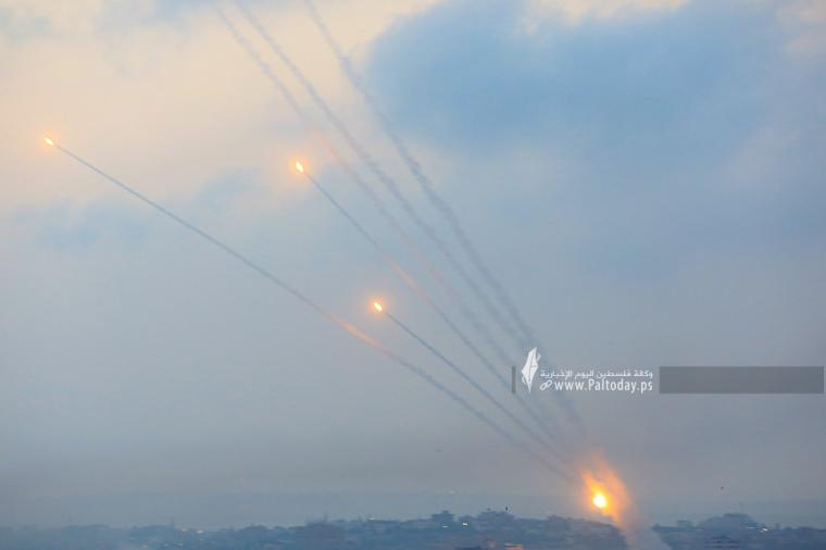 رشقات صواريخ اتجاه مدينة عسقلان (2).JPG