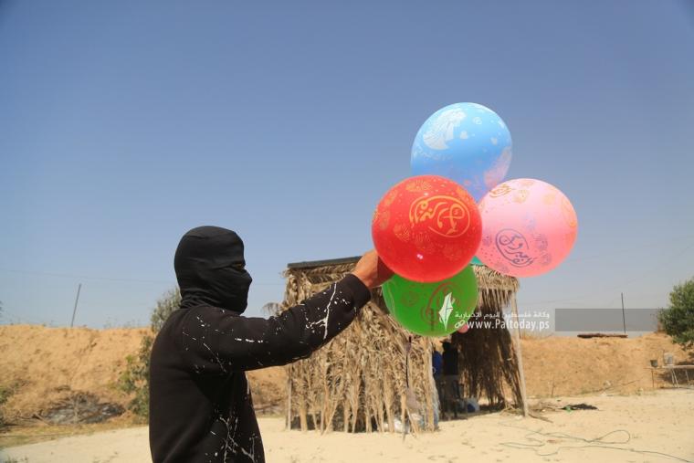 "وحد برق الجهادية" بغزة تطلق مئات من البالونات "الحارقة" اتجاه البلدات المحتلة