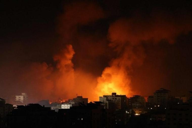 صورة تعبيرة للقصف الاسرائيلي على قطاع غزة