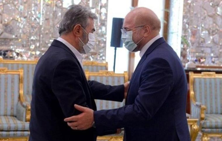 رئيس البرلمان الإيراني يستقبل وفد حركة الجهاد الإسلامي برئاسة القائد النخالة