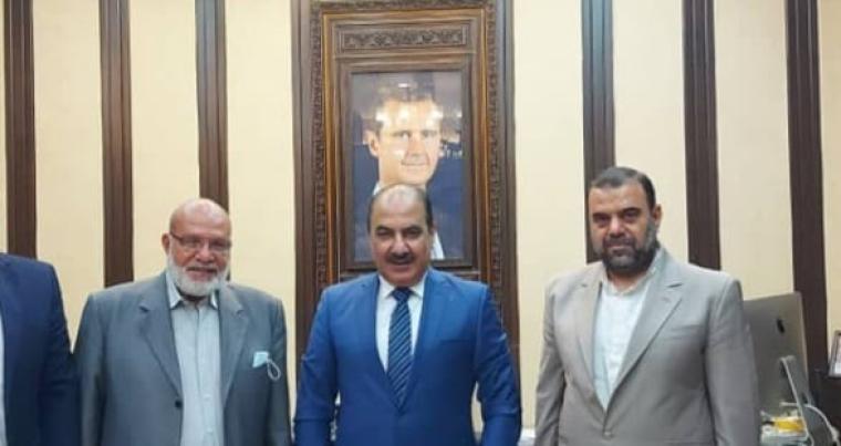 لقاء القيادي في الجهاد عبد العزيز الميناوي الأمين العام المساعد لحزب البعث العربي الاشتراكي
