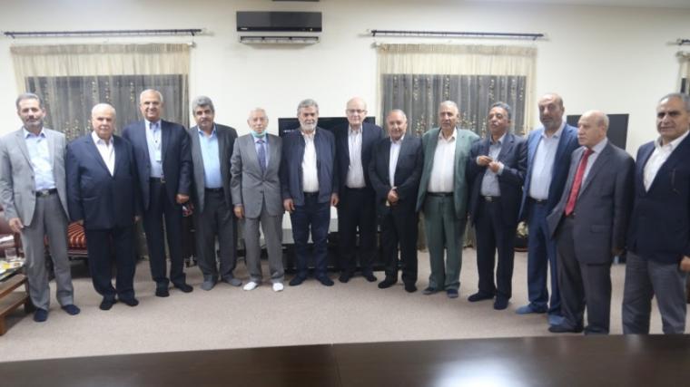 القائد النخالة يستقبل وفدا من حماس مهنئاً بذكرى الانطلاقة الجهادية