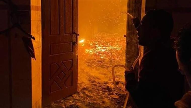 سبب حريق مسجد الشيخ علم الدين الرباط بمركز منفلوط محافظة أسيوط