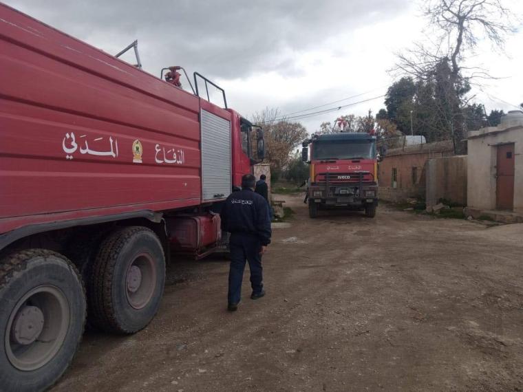 إخماد حريق جراء انفجار صهريج في لبنان