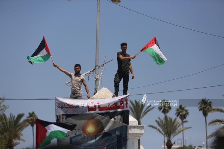 فصائل المقاومة بغزة في ذكرى النكسة ال55 ورفضا للعدوان على الأقصى  (22).JPG