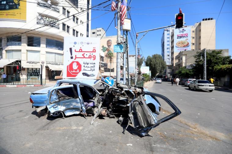 المرور بغزة: 81 إصابة في 164 حادث سير خلال الأسبوعين الماضيين