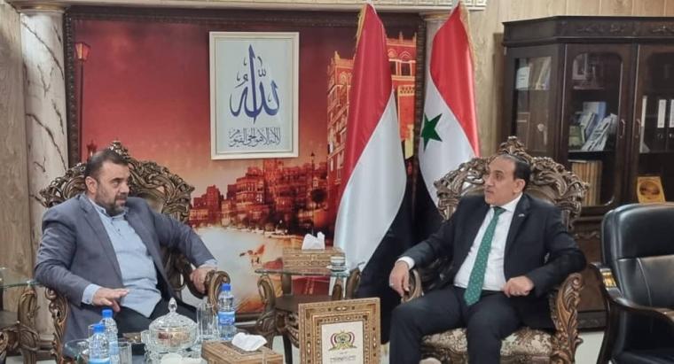 الجهاد الإسلامي تلتقي السفير اليمني في دمشق
