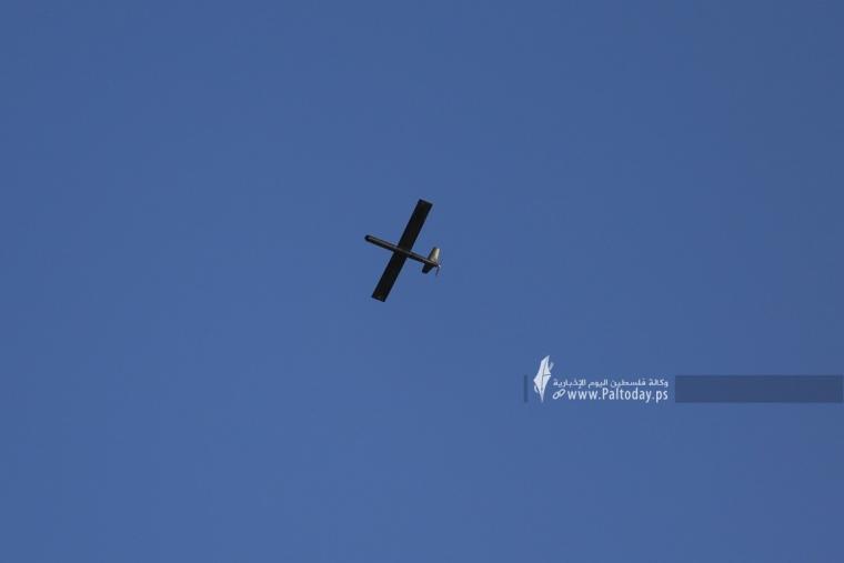 طائرة مسيرة في سماء ميناء غزة (6).JPG