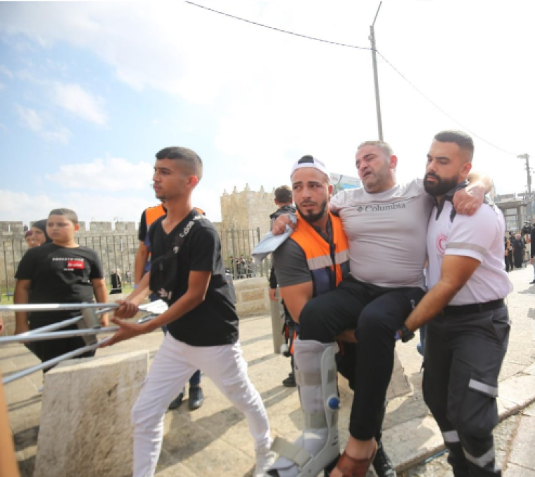 5 إصابات جراء اعتداء قوات الاحتلال على المحتفلين بالمولد النبوي بالقدس