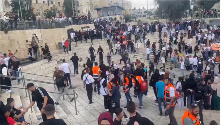 اعتداء قوات الاحتلال على الموالد النبوي في القدس اليوم 2022