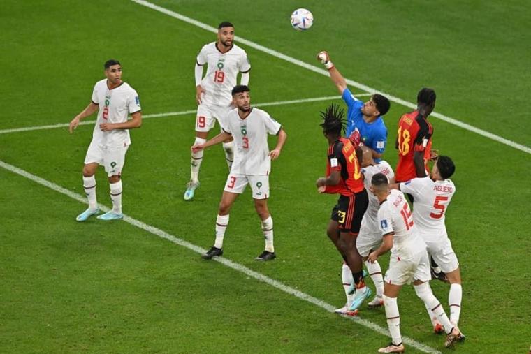الهدف الأول للمغرب في شباك بلجيكا في مونديال قطر