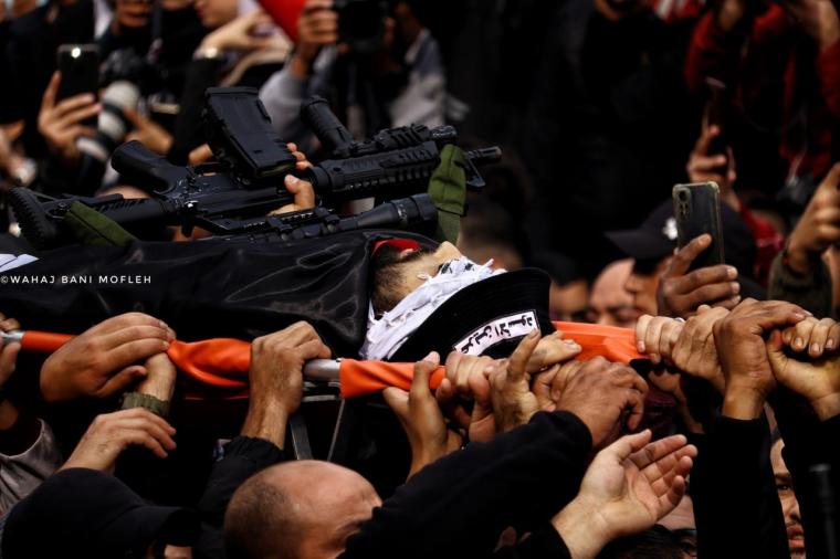 | نابلس تشيع جثماني شـهـــيـديها محمد أبو كشك ومحمد حرز الله