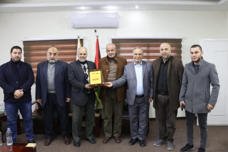 وفد من "الجهاد" يهنئ العميد "أبوبطيجان" بتوليه مدير هيئة المعابر والحدود