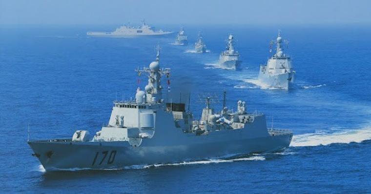 مناورات عسكرية بين الصين وروسيا- سفن الصين.jpg