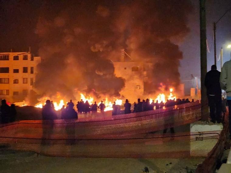 هجوم المستوطنين على حوارة في نابلس