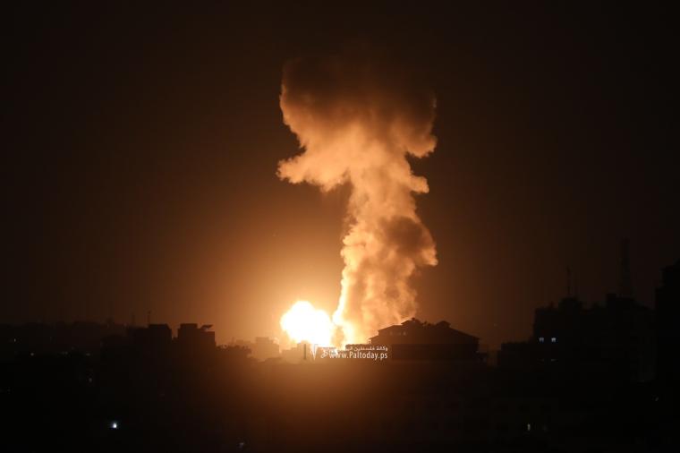 قصف على غزة اليوم الأربعاء 3-5-2023