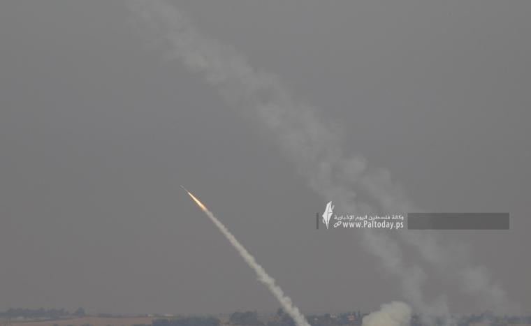 اطلاق صواريخ من قطاع غزة باتجاه المستوطنات