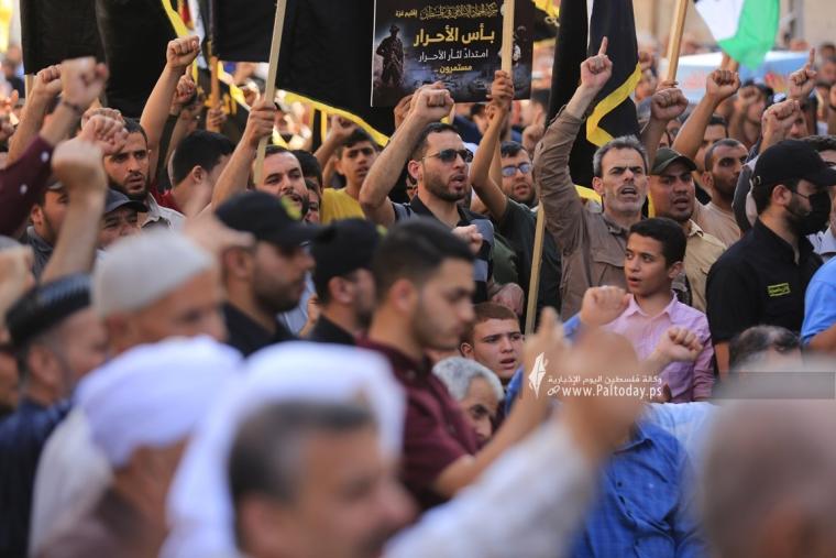 مسيرة حاشدة لحركة الجهاد الاسلامي في غزة نصرة لجنين (26).JPG