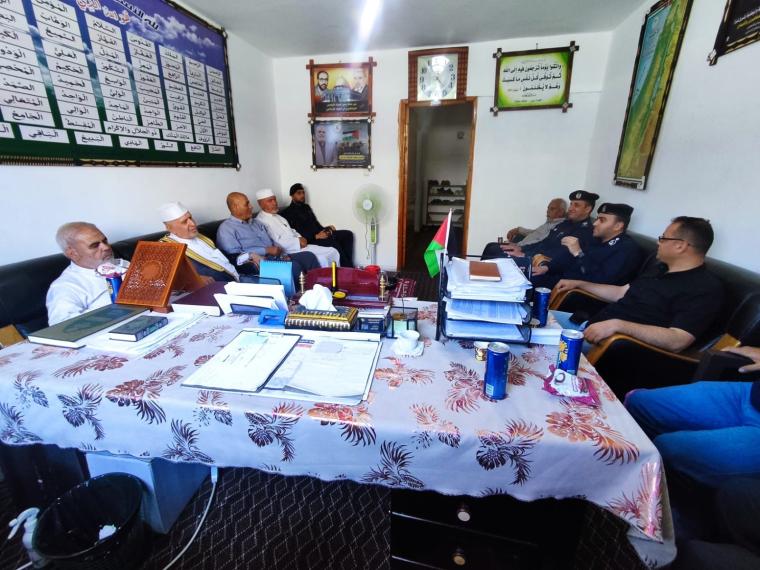 التواصل والاصلاح للجهاد تستقبل مدير العلاقات العامة للشرطة بغزة
