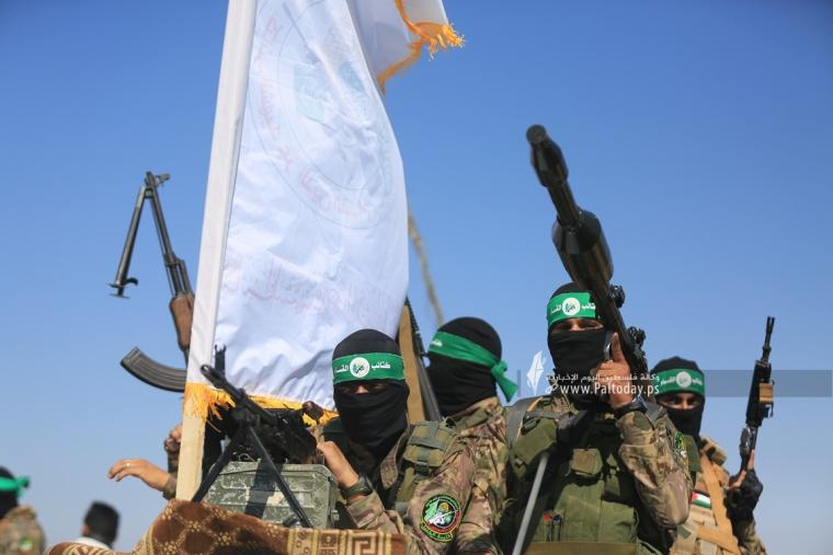 كتائب القسام تنظم عرضا عسكريا شرق المحافظة الوسطى تزامناً مع ذكرى عملية موقع أبو مطيبق العسكري (16).JPG